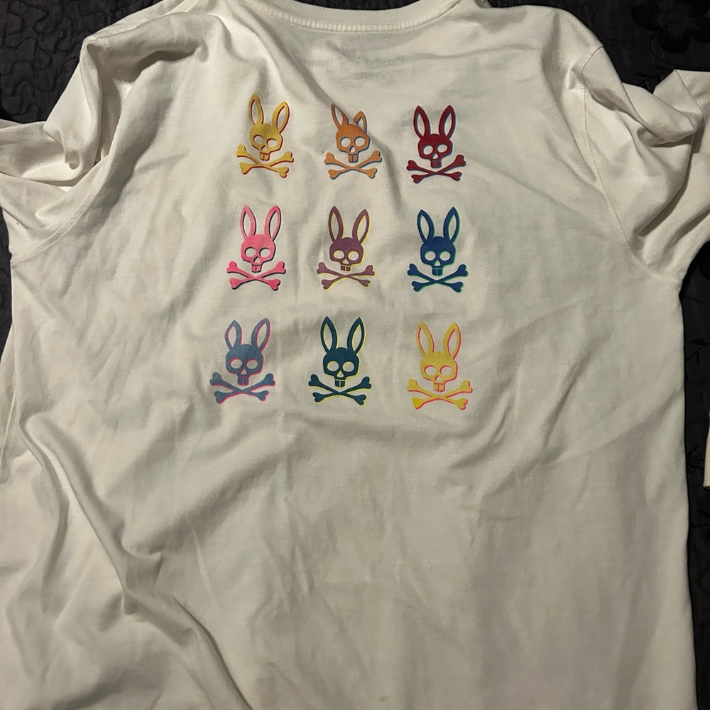 white long sleeve psycho, bunny shirt size 6